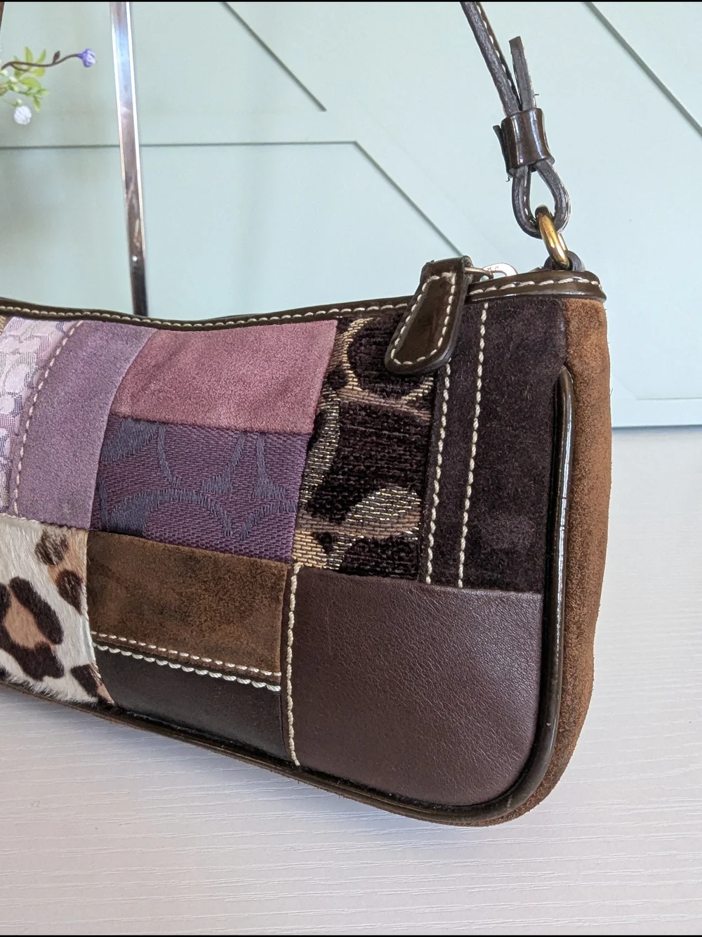 Vintage Coach Signature Patchwork Demi Bag
